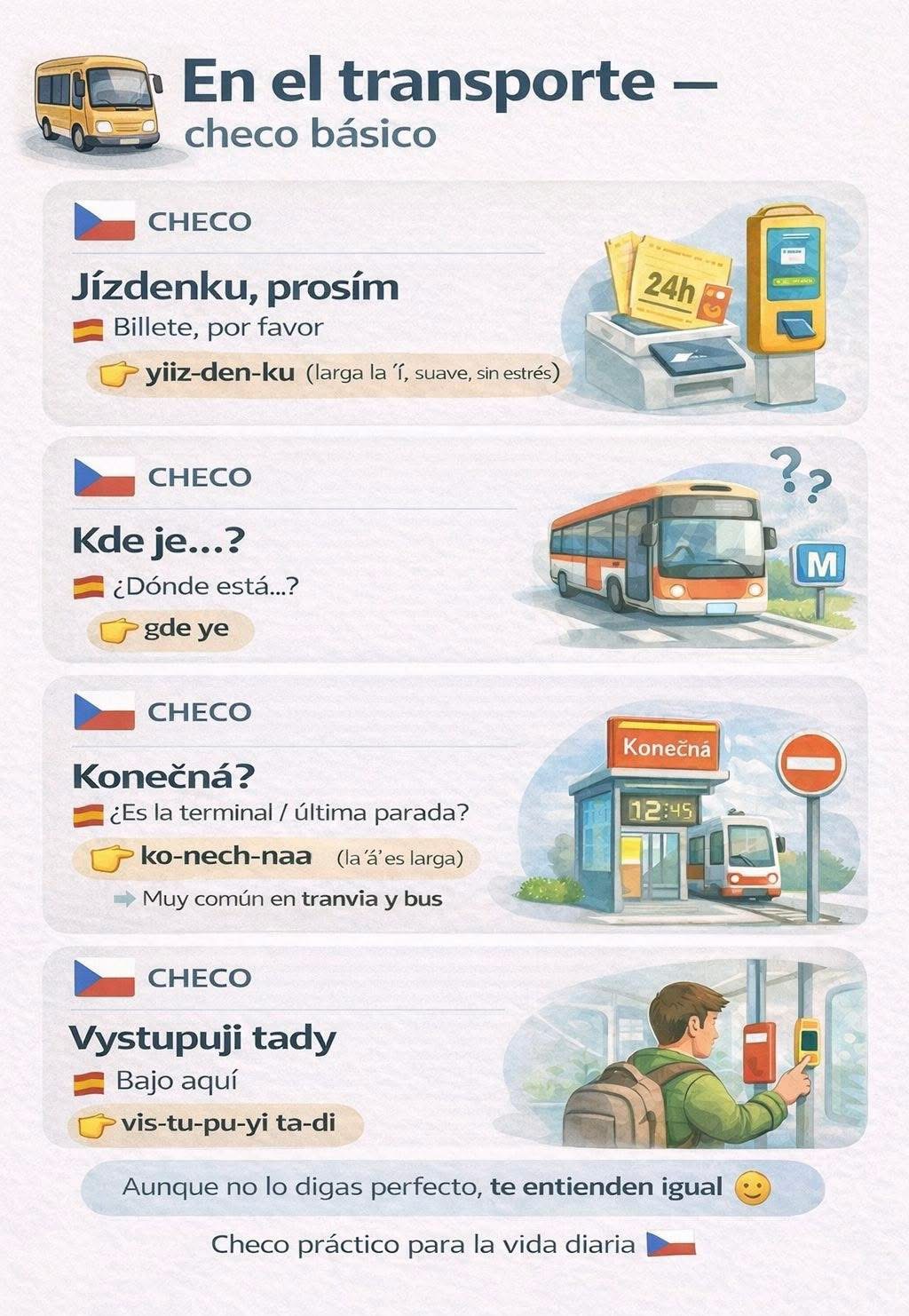 Checo en el transporte