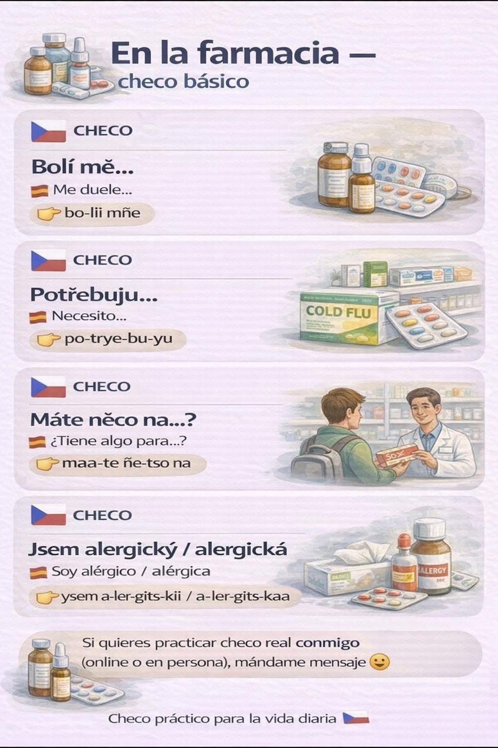 Checo en la farmacia